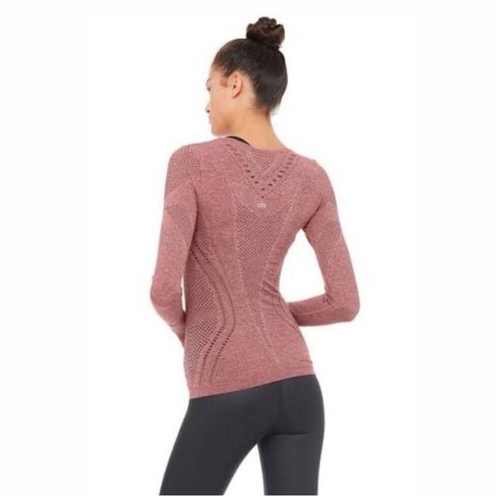 ALO Yoga Women's Long Sleeve Top - Mauve - Picture 2 of 8